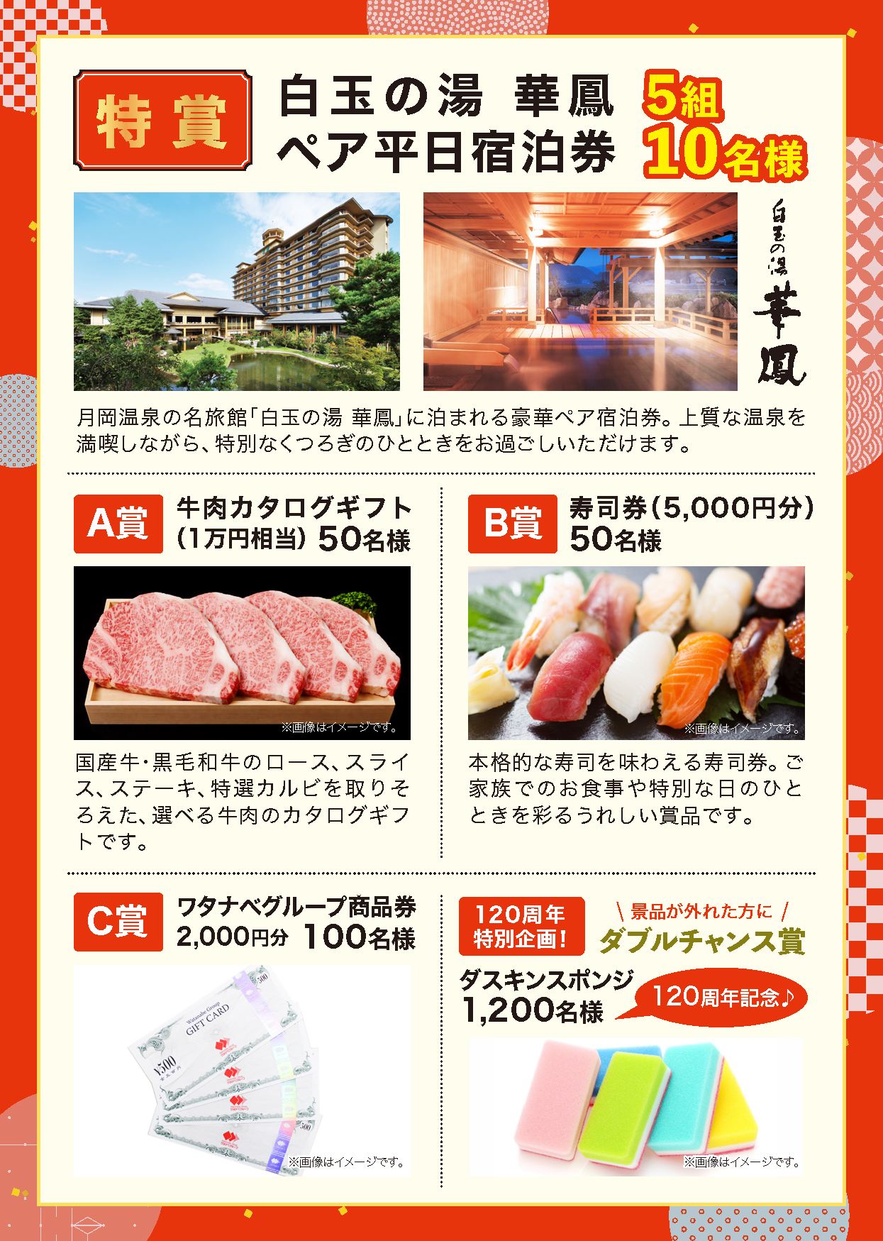 ワタナベグループ120周年プレゼントキャンペーン開催!